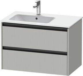 Duravit Waschtischunterschrank Ketho.2 in Betongrau Matt, Wandmontage mit Türen und Schubladen, B/T/H: 81 x 48 x 54,9 cm - Bild 1