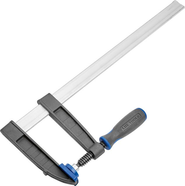 LUX-TOOLS Schraubzwinge Comfort in Multicolor mit Stahlkomponenten, Öffnungsweite: 400 mm, Spannweite: 120 mm - Bild 1