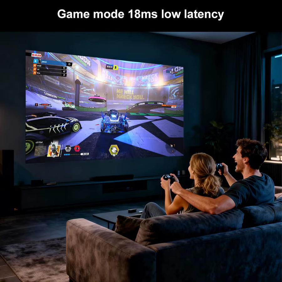 Everycom HQ11W Smart Beamer mit Android 15, 4K Full HD 1080P, 3600 ANSI, HDR10, WiFi6 und Auto-Fokus - Bild 3