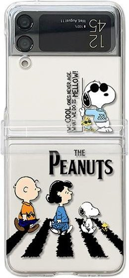 Stoßfeste Klapphandyhülle mit Snoopy und Charlie Brown Motiv für Samsung Galaxy Z Flip 3, Z Flip 4, Z Flip 5, Z Flip 6 und Z Flip 7 in Transparent - Bild 1