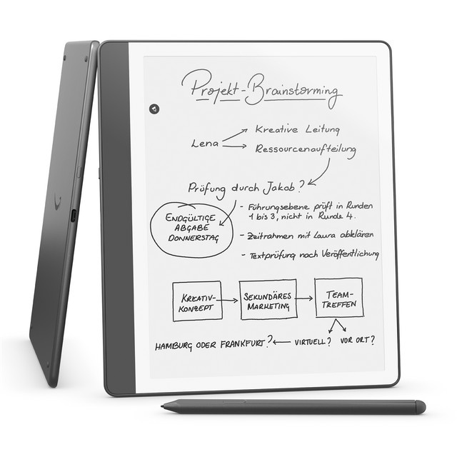 Amazon Kindle Scribe mit Premium-Eingabestift, 16 GB, 10,2 Zoll Display, Weiß/Grau - Bild 1