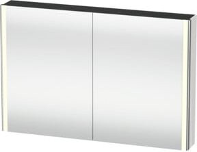 Duravit XSquare Universal-Spiegelschrank in Weiß Supermatt mit 2 Türen, LED-Beleuchtung, Sensor-Schalter und Steckdose für den Badezimmer, B/H/T: 120 x 80 x 15,5 cm - Bild 1