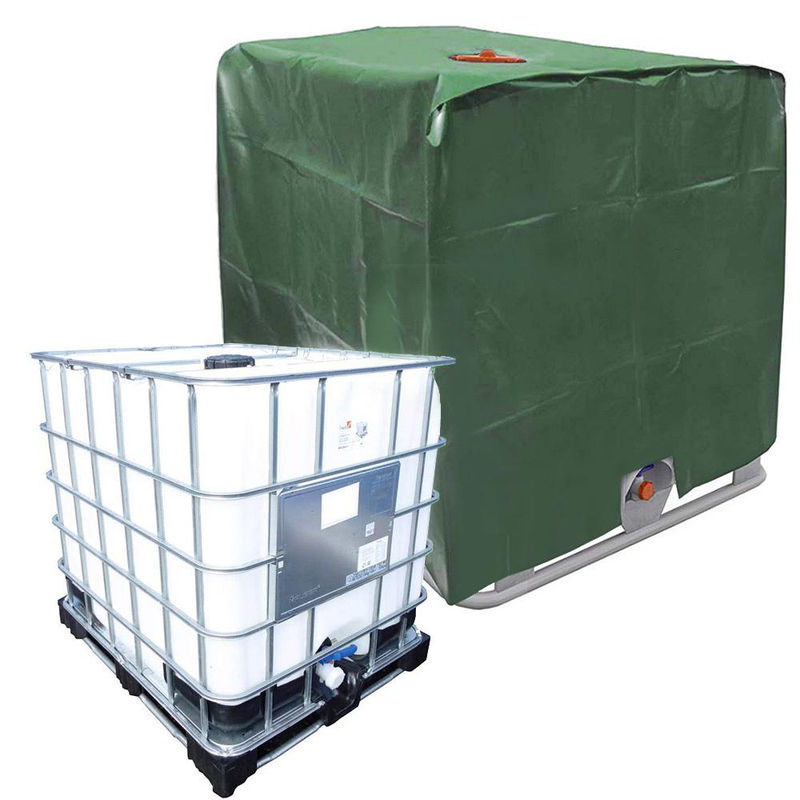 MTMA Schutzhülle für 1000l IBC-Container aus wasserdichtem Oxford-Stoff mit Aluminiumfolien-Beschichtung, UV-beständig und staubdicht, Farbe: Schwarz - Bild 4