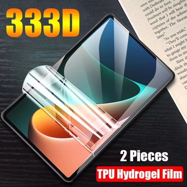 2er-Pack Hydrogel Displayfolie für Xiaomi Pad Pro und Pad 6 Serie, transparente Vollabdeckung, weicher Screen Protector - Bild 1