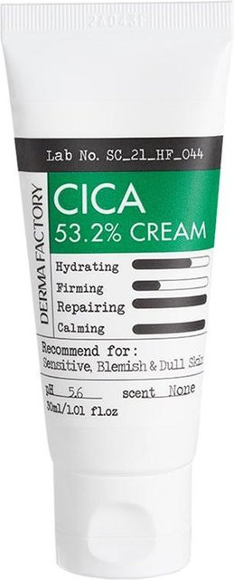 DERMA FACTORY Cica 53,2% Creme, 30 ml, für empfindliche Haut - Bild 1