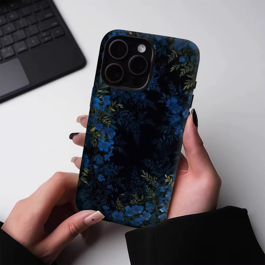 Robuste magnetische Doppel-Schutzhülle für Apple iPhone 17 16 15 14 13 Pro Max Plus in Midnight Black und Blue - Bild 4