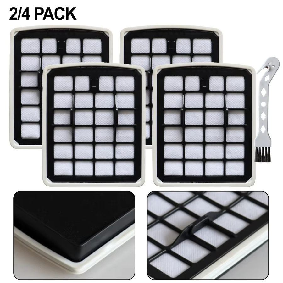 LEENKEA HEPA-Schwammfilter Set mit Reinigungsbürste für Eureka V18C01A-200 und Midea VCS41S160 VCS42S200 VCC18C Staubsauger, Farbe: Weiß - Bild 2