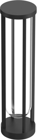 Flos In Vitro Bollard Pollerleuchte aus Aluminium und Glas in Schwarz mit dimmbarer LED