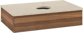 V&B Waschtischunterschrank Antao ohne Frontstruktur, Wandhängend, Farbe: Weiß, B/T/H: 80 x 50 x 19 cm - Bild 1