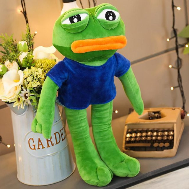 Yiran toy Frosch Plüschpuppe, Grün, 50cm - Bild 1