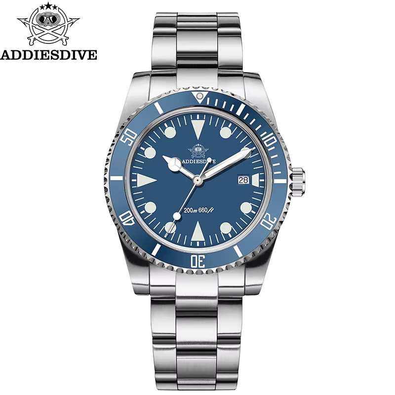 ADDIESDIVE Armbanduhr, Quarz, Edelstahl, 200 m wasserdicht, Herren - Bild 5