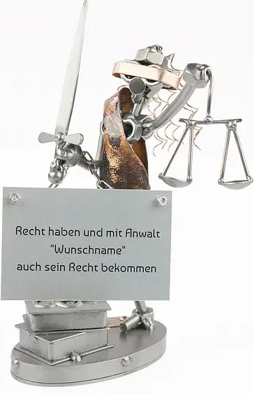 Hinz & Kunst Metallanhänger Rechteckig in Silber als Geschenk für Juristen und Anwälte - Bild 1