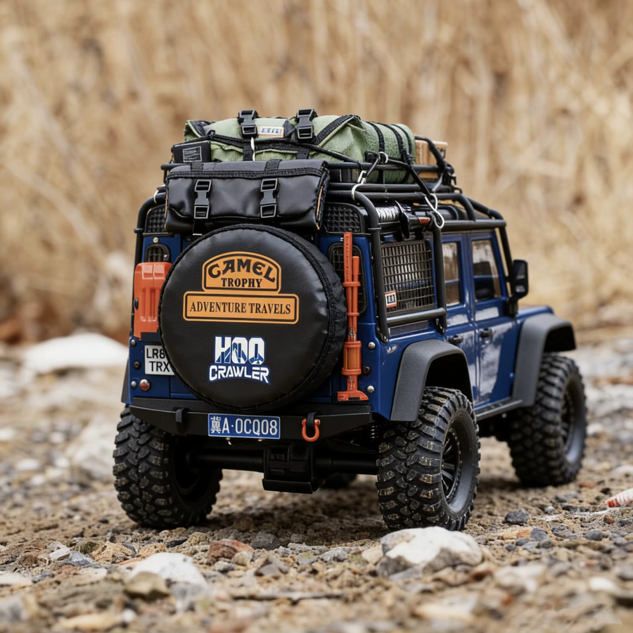 HooCrawler RC Ersatzreifenabdeckung, 1/10, Leder, Grau - Bild 2