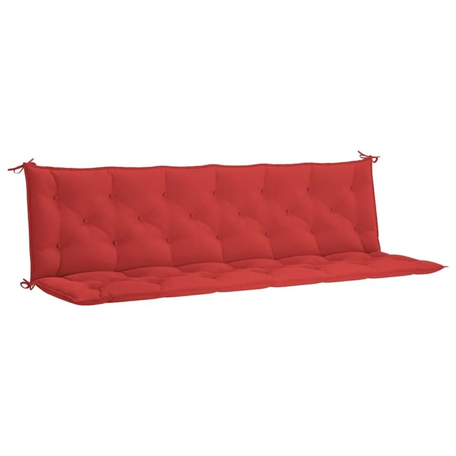 vidaXL Gartenbank-Auflage aus Oxford-Gewebe in Rot, wasserabweisend und atmungsaktiv, B/T: 200 x 50 cm, H: 7 cm - Bild 2