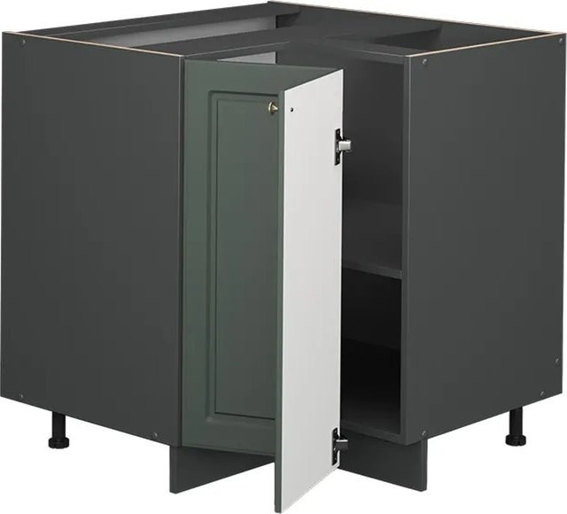Vicco Eckunterschrank Fame-Line Landhausstil in Grün-Gold-Anthrazit mit Eiche-Optik, B/T/H: 80,5 x 60,0 x 82,0 cm - Bild 1