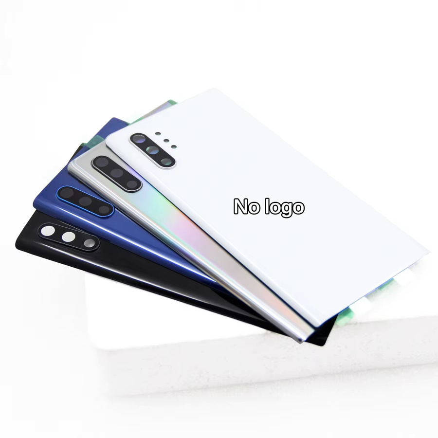 Samsung Note 10 Plus Ersatzgehäuse Glas-Rückseite mit Objektivöffnung in Schwarz - Bild 2