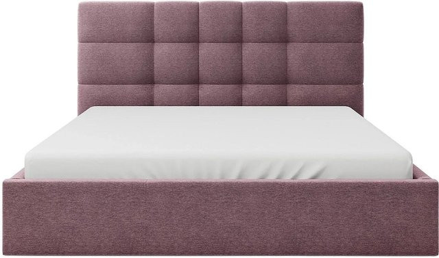Vente-unique Bett Eliava mit Bettkasten in Bordeaux Rot, Breite: 180 cm, Tiefe: 200 cm, Höhe: 106 cm - Bild 1