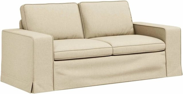 vidaXL Sofa in Creme mit Stoffbezug und Metallrahmen, B/T/H: 182 x 80 x 82 cm - Bild 1