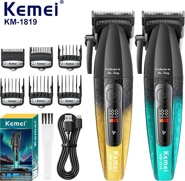 Kemei Elektrische Haarschneidemaschine, Herren, grün - Bild 1