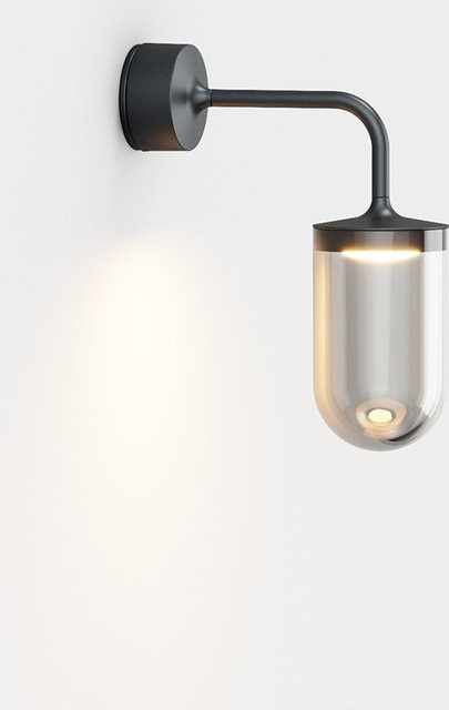 IP44.DE aam.2 LED-Wandleuchte in Anthrazit mit Glas für Garten und Terrasse - Bild 1