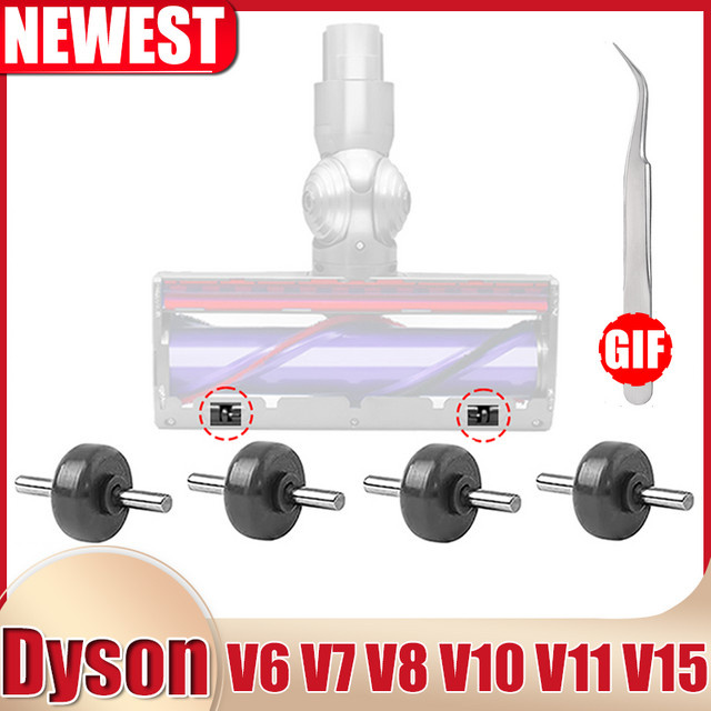 Dyson Ersatz Sohlenplattenräder für Direct Drive Reinigungsköpfe V6 V7 V8 V10 V11 V15 DC58 DC59 DC62 in Schwarz - Bild 1