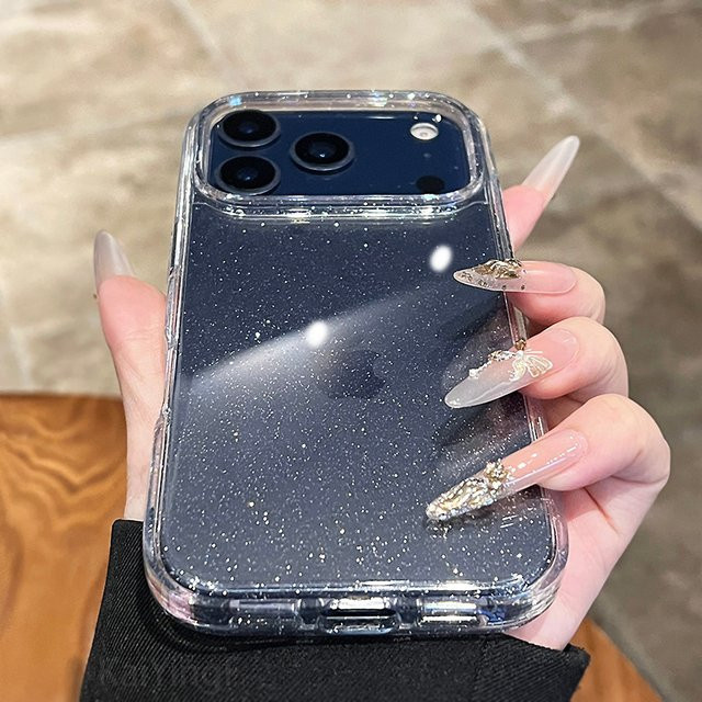 KaiYingF Glitzer Klarsichthülle für iPhone 11 bis iPhone 17 Pro Max Plus, Transparentes Silikon Softcase mit Bling-Effekt - Bild 1