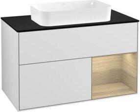 Villeroy & Boch Waschtischunterschrank Finion mit Abdeckplatte, Weiß, B: 100 cm, T: 50,1 cm - Bild 1
