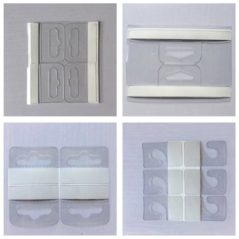 100 Stück selbstklebende Hängelaschen aus transparentem PVC für Waren, Paketboxen und Taschen zur Display-Präsentation im Einzelhandel - Bild 1