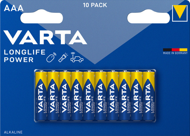 Varta Longlife Power AAA Batterien, 10 Stück, Blau - Bild 1