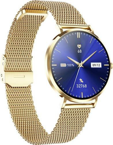 XCOAST Smartwatch, Gold, Milanaise, 37 mm, Damen - Bild 1