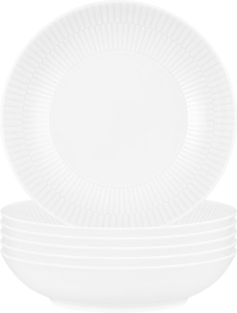 Seltmann Weiden Suppenteller Amina aus Porzellan Weiß 6er Set Durchmesser: 21,2 cm - Bild 1