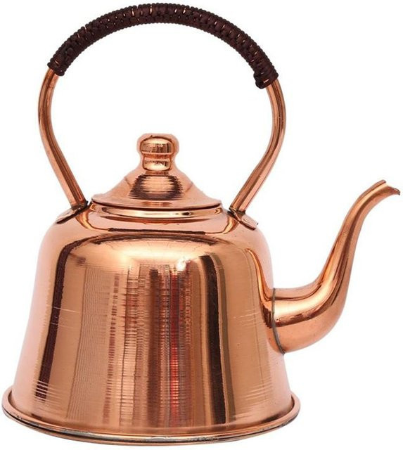Handgefertigte Teekanne aus reinem Kupfer von Yiran Furniture, 2 l, Farbe: Braun - Bild 1