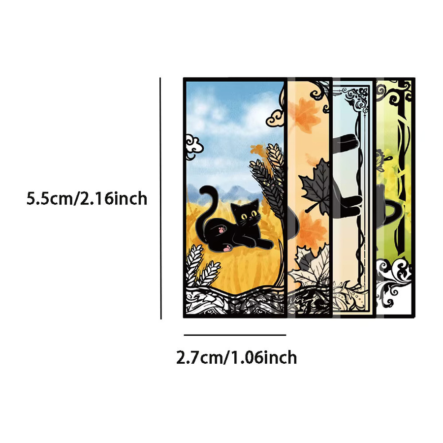 Charile Schwarze Katze Aufkleber, Transparent, Multicolor - Bild 3