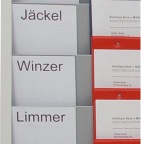 Eichner Beschriftungskarten für Namensschilder, Weiß, B: 12,3 cm, H: 9,8 cm, 20 Stück - Bild 1
