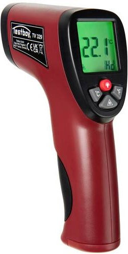Testboy TV 329 Infrarot-Thermometer in Rot mit 12:1 Optik und Messbereich von -50 bis +550 °C - Bild 1