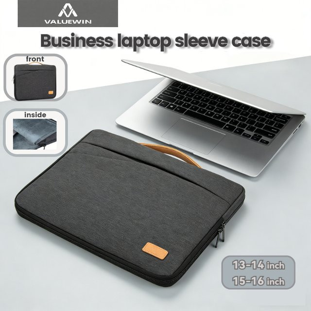 ValueWin Laptop-Hülle Slim Business Computertasche für MacBook Pro 13 14 15 16 Zoll in Grau - Bild 1