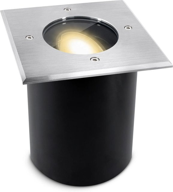 SSC-LUXon Juavi Bodeneinbaustrahler Außen schwenkbar Silber mit GU10 LED 3W Warmweiß IP67 - Bild 1