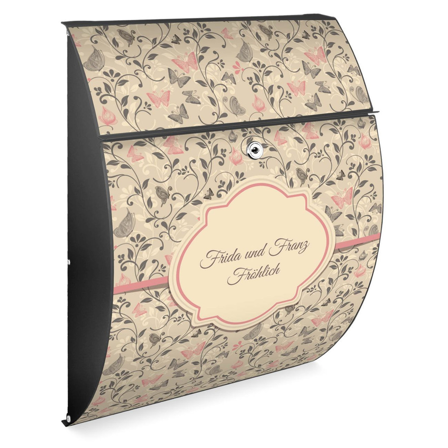 Burg-Wächter Design Briefkasten Anthrazit Grau aus verzinktem Stahl mit Motiv WT Erwachen, großer Postkasten mit Öffnungsstopp und A4 Einwurf, B/H/T: 46,0 x 33,5 x 13,0 cm - Bild 1