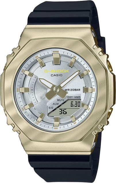 Casio G-Shock Armbanduhr, Quarz, Edelstahl, Silber, 40 mm, Damen - Bild 1