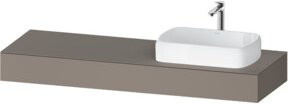 Duravit Konsole Qatego in Grau mit einem Ausschnitt für Becken rechts, B/T/H: 160 x 55 x 17 cm - Bild 1