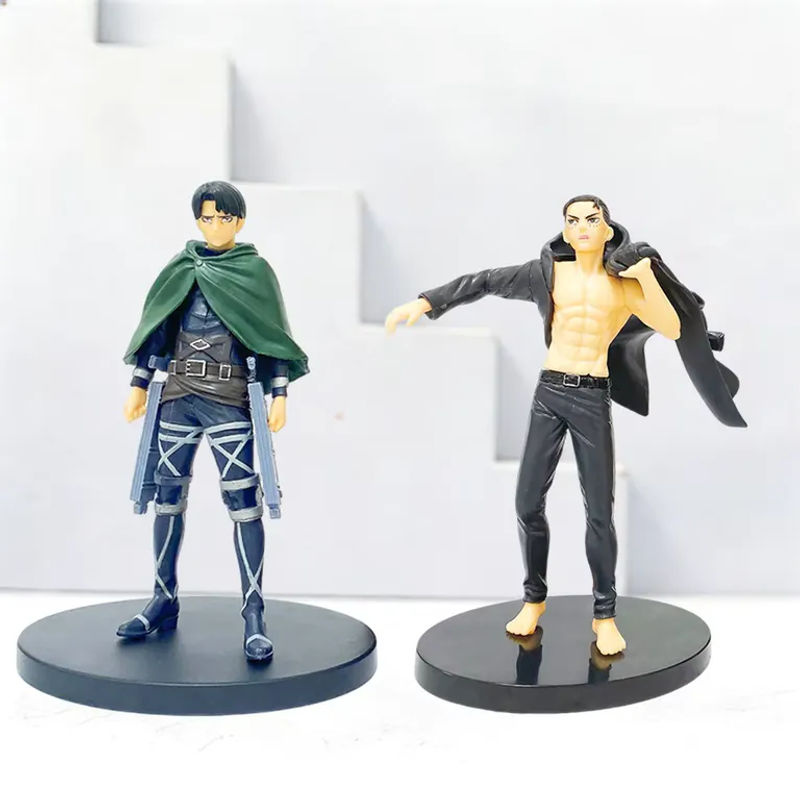 Bandai Attack on Titan Actionfigur Eren Jaeger und Levi Giant Version in Mehrfarbig aus Kunststoff - Bild 3