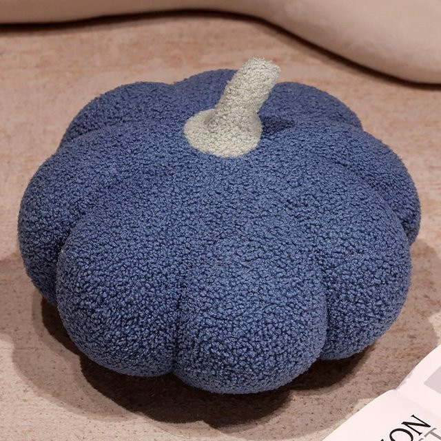 Yiran toy Kürbis Plüschkissen, Plüschtier, Braun Grau Blau, 20cm - Bild 1