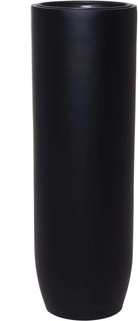 Vivanno Bodenvase Solerio Blumenkübel aus Fiberglas in Schwarz, B/T/H: 33 x 33 x 100 cm - Bild 1
