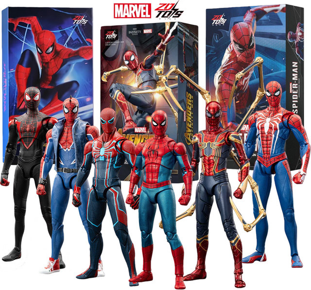 ZD Toy Marvel Iron Spider Man Advanced Suit Legends No Way Home Peter Parker, Actionfigur, Gold Schwarz Rot, ab 14 Jahren - Bild 1