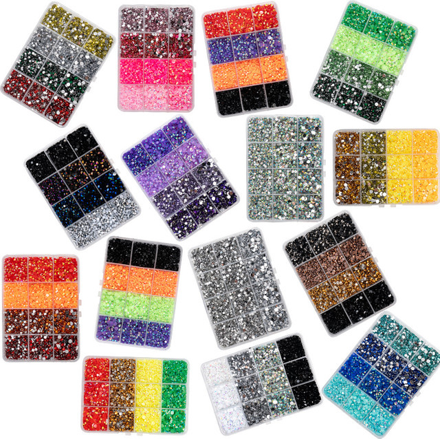 DUCrystal Harz-Strass-Set Lila Serie, 7200 Stück, rund, glänzend - Bild 1