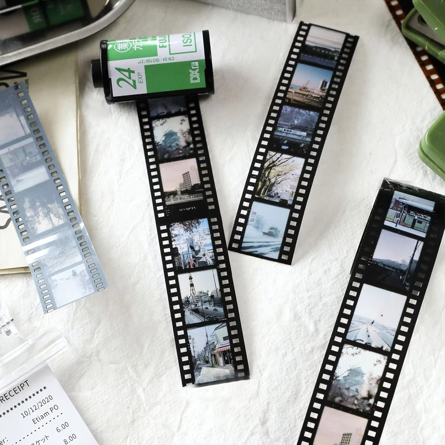 Journamm Retro Film PET Washi Tape Multicolor, Breite: 2,5 cm, Länge: 2 m - Bild 3