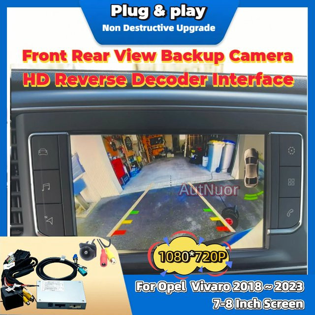 LISCN Plug & Play HD Front- und Rückfahrkamera Set für Opel Vivaro 2018 - 2023 in Schwarz - Bild 1