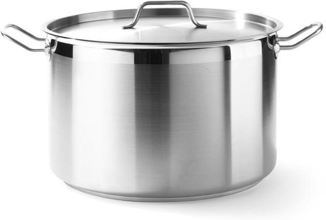 Hendi Profi Line Stockpot mit Glasdeckel aus Edelstahl und Aluminium, Silber, Durchmesser: 36,0 cm, Höhe: 23,0 cm, Volumen: 23,5 l - Bild 1