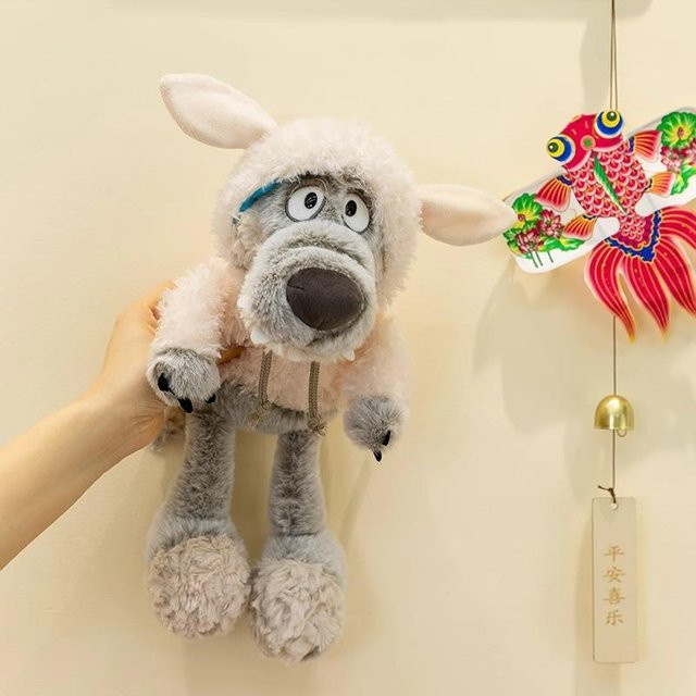 Wolfspuppe im Schafspelz, Plüschpuppe, 40cm - Bild 1