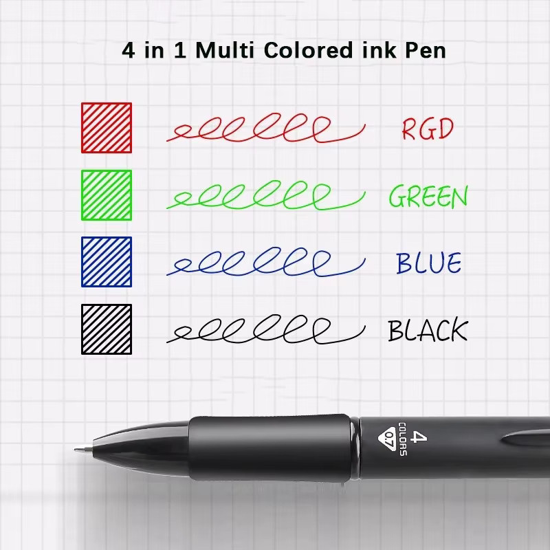 Haile 4-in-1 Kugelschreiber mit 0,7 mm Mine in Blau, Schwarz, Rot und Grün - Bild 5